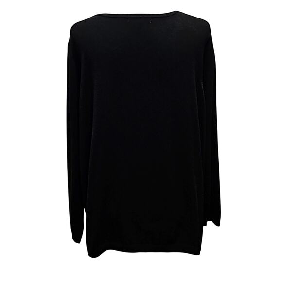 89TH & Madison Womens Plus Size Black w/Rhinestones Lightweight Sweater Size 2X - Picture 4 of 9